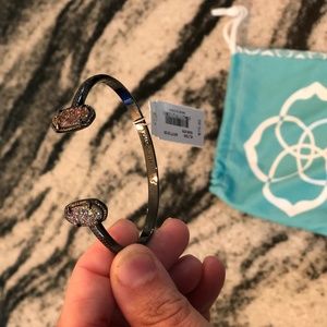 Gunmetal Kendra Scott Elton Station Cuff Bracelet